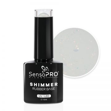 Shimmer Rubber Base SensoPRO Milano - #17 Glimmer Prosecco, 10ml