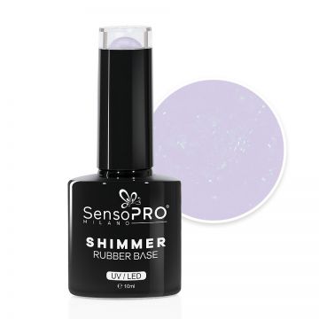 Shimmer Rubber Base SensoPRO Milano - #18 Frosty Blush, 10ml