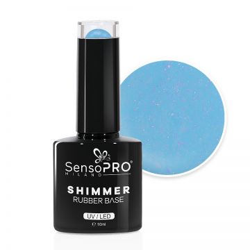 Shimmer Rubber Base SensoPRO Milano - #22 Blueberry Ice, 10ml
