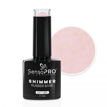 Shimmer Rubber Base SensoPRO Milano - #29 Milky Glow, 10ml