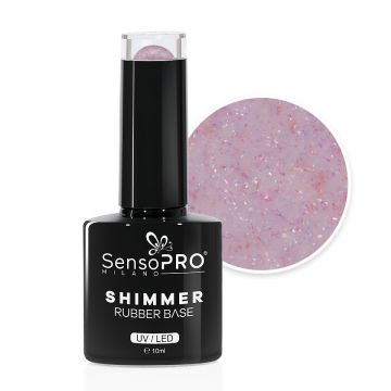 Shimmer Rubber Base SensoPRO Milano - #47 Dotty Rasbpberry, 10ml