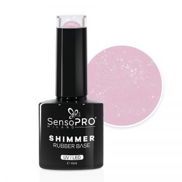 Shimmer Rubber Base SensoPRO Milano - #59 Metallic Champagne, 10ml