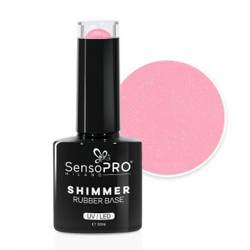 Shimmer Rubber Base SensoPRO Milano - #62 Bubblegum Blast, 10ml