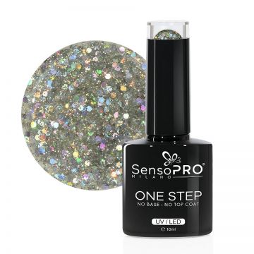 Oja Semipermanenta SensoPRO Milano One Step 10ml culoare Argintiu- 028 Jewelry Glow