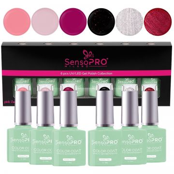 Set 6 Oje Semipermanente Hema Free 10ml SensoPRO Milano, Bliss Dream