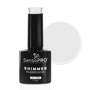 Shimmer Rubber Base SensoPRO Milano - #67 Glimmering Ice, 10ml