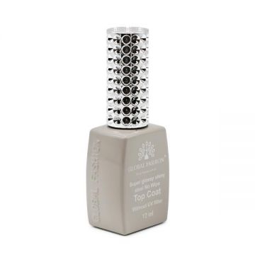 Top Coat fără filtru UV, Global Fashion, Super Glossy Shiny Top Coat without UV filter, 12ml